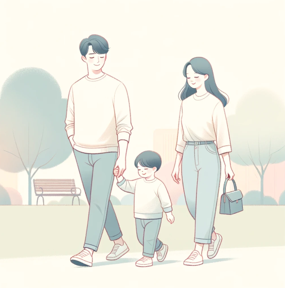 가족 산책